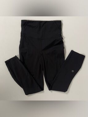 Lululemon Base Pace High-Rise Crop 23” Nulux Tight Leggings Black Active Women 2